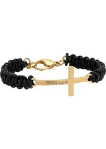 Police, Herren Armband 'Newmarket PJ26265BLG.02', Gold / Schwarz