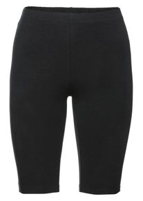 sheego Casual, Damen Radlerhose, Schwarz / Weiß