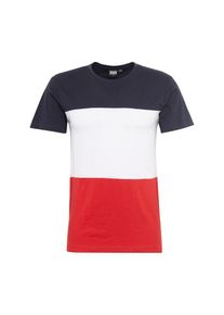Urban Classics, Herren T-Shirt, Navy / Feuerrot / Weiß
