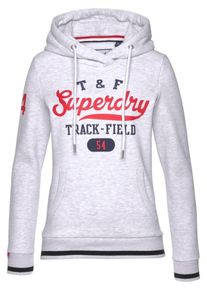 Superdry, Damen Sweatshirt 'Track And Field', Navy / Hellgrau / Hellrot