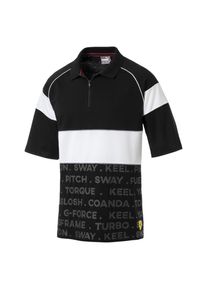Puma, Herren Polo 'Ferrari Street', Gelb / Schwarz / Weiß