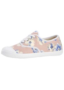 Heine, Damen Sneaker, Beige / Royalblau / Altrosa / Wei&szlig;