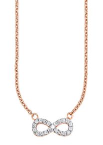 s.Oliver RED LABEL, Damen Kette »Schleife«, »SO1170/1«, Rosegold / Weiß