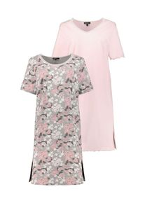 Ulla Popken, Damen Big-Shirt, Mischfarben / Rosa
