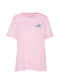 Pieces, Damen T-Shirt 'MERCY', Pink / Weiß