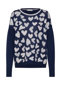 EDC by Esprit, Damen Pullover, Navy / Wei&szlig;