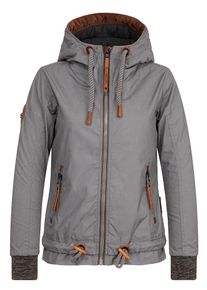 Naketano, Damen Jacke 'Halbes Stündchen ins Mündchen', Braun / Braunmeliert / Grau