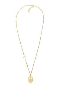 Elli, Damen Halskette 'Kreuz, Marienbild', Gold