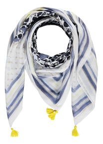 Gerry Weber, Damen Tuch, Ecru / Ultramarinblau / Gelb / Weiß