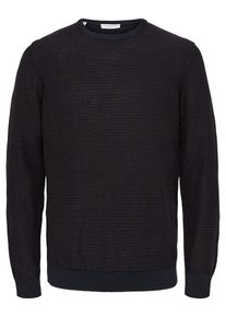 Selected Homme, Herren Strickpullover, Nachtblau / Rostbraun