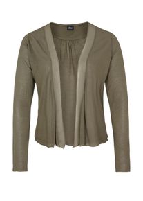 s.Oliver BLACK LABEL, Damen Leichte Shirtjacke mit Chiffon-Detail, Khaki