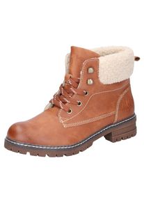 s.Oliver RED LABEL, Damen Schnürstiefelette, Cognac