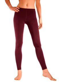 Lavana, Damen Thermoleggings, Weinrot / Schwarz