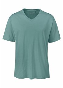 Schiesser, Herren T-Shirt mit V-Neck, Opal