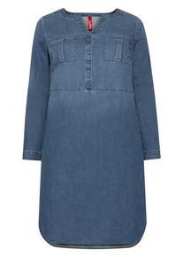 sheego Denim, Damen Jeanskleid in weich flie&szlig;ender Qualit&auml;t, Blue Denim