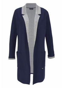 Laura Scott, Damen Longstrickjacke, Marine / Grau