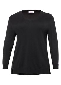 sheego Casual, Damen Pullover, Schwarz