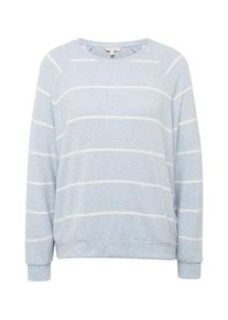 Tom Tailor Denim, Damen Pullover, Hellblau / Wei&szlig;