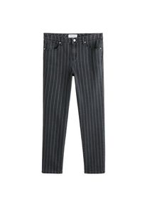 Violeta by Mango, Damen Jeans 'Rayo', Dunkelgrau / Schwarzmeliert