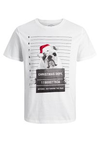 Jack & Jones JACK & JONES, Herren Weihnachts T-Shirt, Rot / Schwarz / Weiß