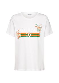 Only, Damen Shirt, Orange / Wei&szlig;