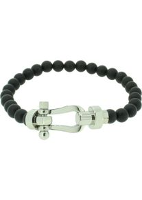 Hafen-Klunker, Damen Armband '110538', Schwarz / Silber