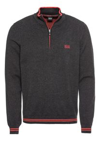 BOSS, Herren Sweatjacke 'Zimex_W18', Dunkelgrau / Melone