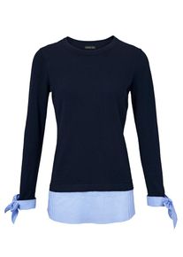 Heine, Damen Pullover, Marine / Hellblau