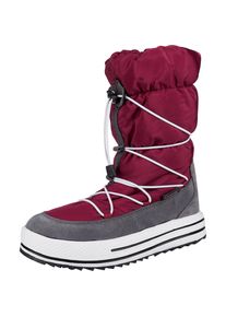 Kimberfeel, Damen Winterstiefel, Grau / Karminrot / Wei&szlig;