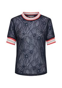 Review, Damen Spitzenshirt 'SPORTY LACE TEE', Navy