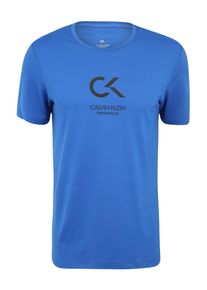 Calvin Klein Performance, Herren Sport-Shirt 'SHORT SLEEVE LOGO TEE', Blau / Wei&szlig;