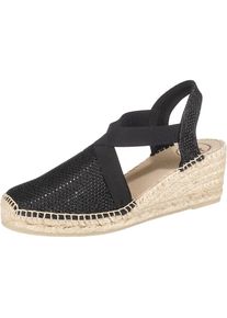 Toni Pons, Damen Keilsandaletten 'Triton', Hellbeige / Schwarz