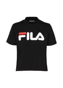Fila, Damen Cropped Shirt mit Label-Print, Schwarz