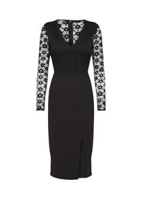 Wal G., Damen Cocktailkleid mit Spitze, Schwarz