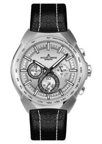 Jacques Lemans, Herren Chronograph, Schwarz / Silber