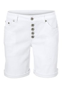 Heine, Damen Boyfriend-Shorts, Wei&szlig;