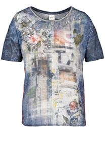 Taifun, Damen T-Shirt, Creme / Blau