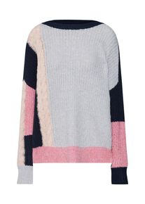 Object, Damen Pullover, Blau / Rosa / Weiß