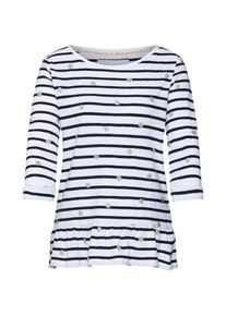 LIEBLINGSSTÜCK LIEBLINGSSTÜCK, Damen Shirt 'CataleyaL', Blau / Silber / Weiß