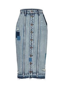 Denham, Damen Rock 'BO SKIRT LONG GN', Blue Denim