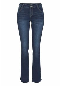 Arizona, Damen Bootcut-Jeans, Dunkelblau