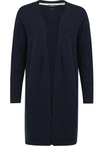 Tommy Hilfiger, Damen Strickjacke 'VALLIS OPEN CARDI', Nachtblau