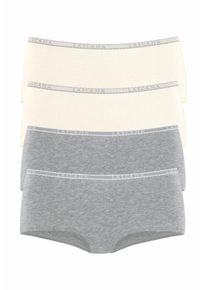 Lascana, Damen Panty (4 St&uuml;ck), Creme / Graumeliert