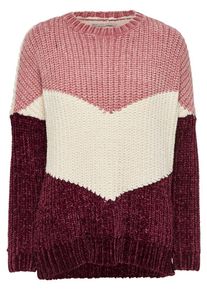 Only, Damen Pullover, Beige / Beere / Pink