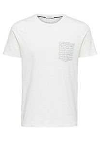 Selected Homme, Herren T-Shirt, Wei&szlig;