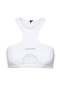 Calvin Klein Swimwear, Damen Cropped Bikini Top, Weiß