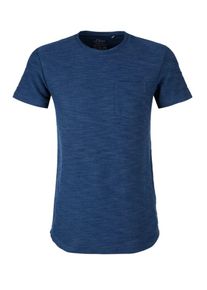 s.Oliver RED LABEL, Herren Meliertes Slub Yarn-Shirt, Blaumeliert
