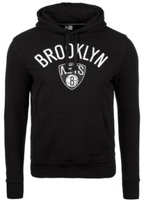 New Era, Herren Sweatshirt 'Brooklyn Nets', Schwarz / Weiß