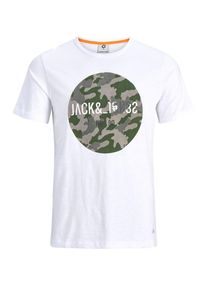 Jack & Jones JACK & JONES, Herren T-Shirt 'Camo', Wei&szlig;