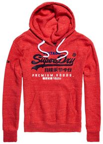 Superdry, Herren Sweatshirt 'Premium Goods Tri Infill Hood', Rot / Schwarz / Weiß